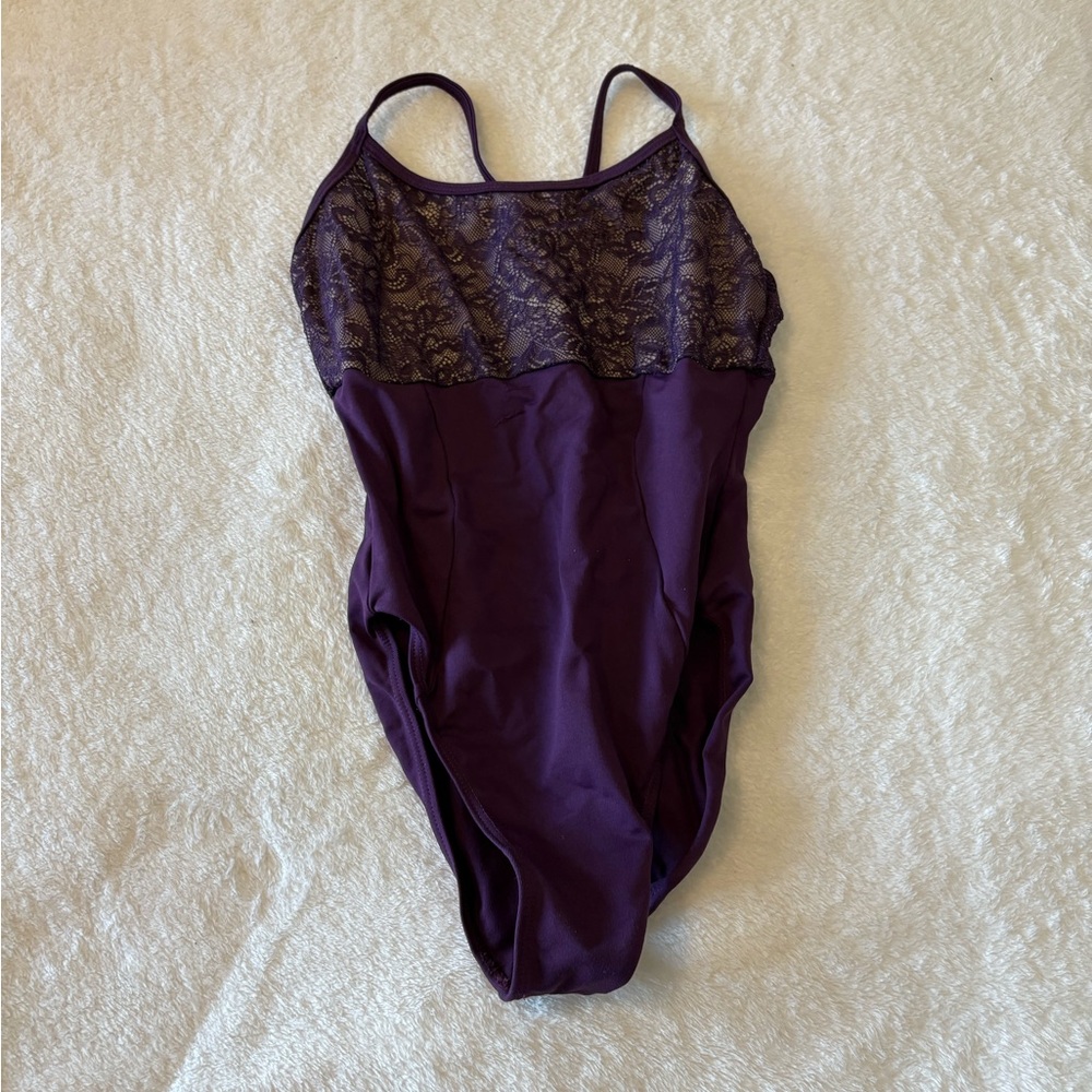 Purple Lace Ballet Leotard
